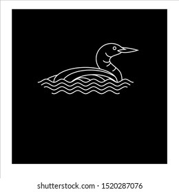modern colorful seagull bird icon logo t shirt design idea