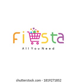 Modern and colorful shopping company logo