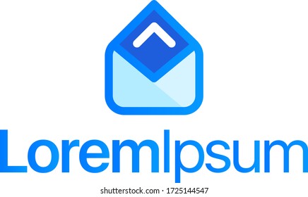 Modern colorful simple envelope icon