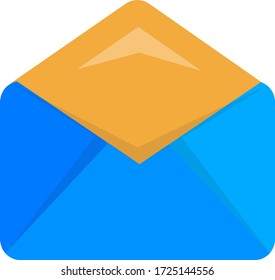 Icono de sobre simple y colorido moderno