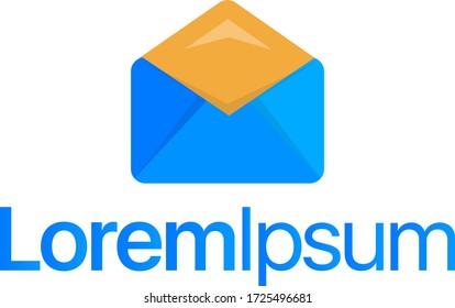 Modern colorful simple envelope icon