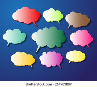 modern colorful speech bubble for website graphic and business. 