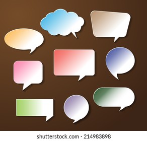 modern colorful speech bubble for website graphic and business. 