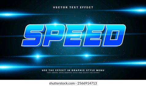 Modern Colorful Speed editable text effect Template with champion text style