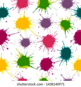 Modern colorful splashes pattern design