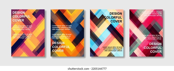 Modern colorful style poster and minimalist shape cover design background