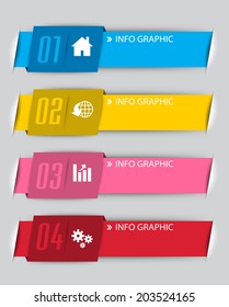 modern colorful text box for website, numbers, icon.