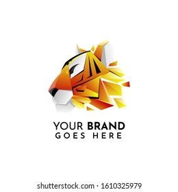 modern and colorful tiger head logo