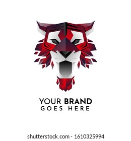 modern and colorful tiger head logo