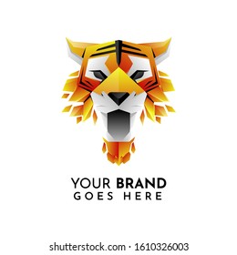modern and colorful tiger head logo