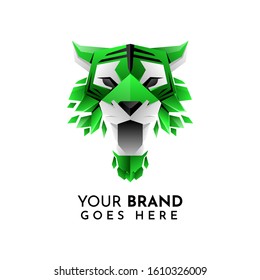 modern and colorful tiger head logo