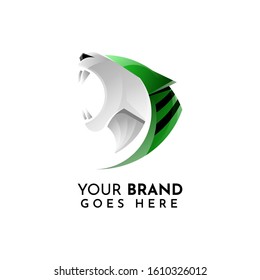 modern and colorful tiger head logo