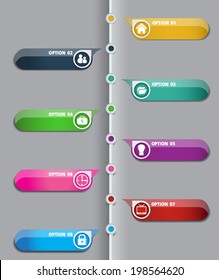modern colorful time line.