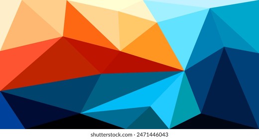 Moderner bunter Dreiecksform Polygon Hintergrund
