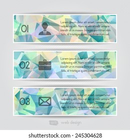 Modern colorful triangular style Business Infographics. Vector illustration. can be used for workflow layout, diagram, number options, web design, infographics.