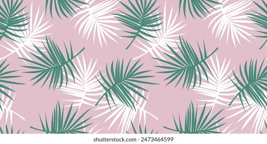 Modern colorful tropical pattern with . Cute botanical abstract contemporary seamless pattern with exotic plants. Hand drawn unique print for wrapping paper, fabric print, wallpaper.