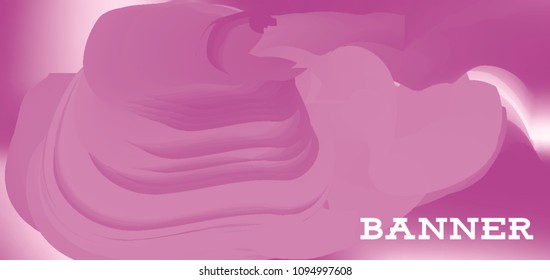 Modern colorful vector banner with gradient background. Colorful abstract geometric background. Template for banner, web page development, poster, flyer, magazine page, EPS10. Horizontal banner.