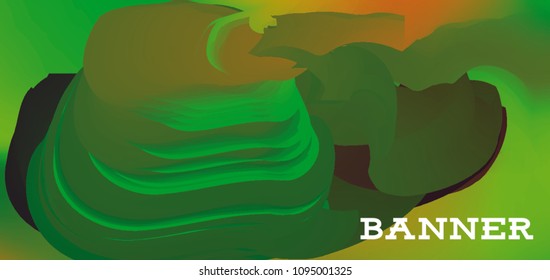 Modern colorful vector banner with gradient background. Colorful abstract geometric background. Template for banner, web page development, poster, flyer, magazine page, EPS10. Horizontal banner.