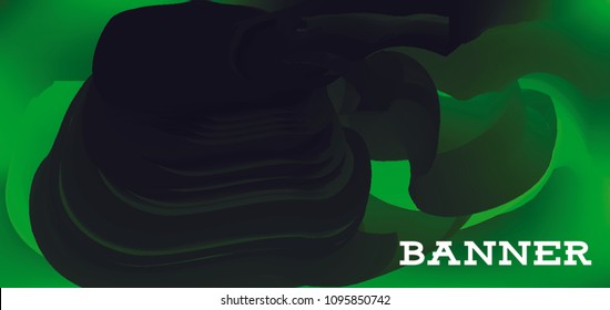 Modern colorful vector banner with gradient background. Colorful abstract geometric background. Template for banner, web page development, poster, flyer, magazine page, EPS10. Horizontal banner.
