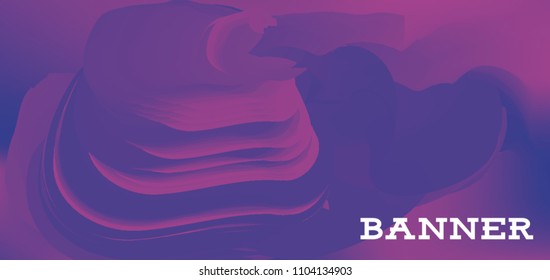 Modern colorful vector banner with gradient background. Colorful abstract geometric background. Template for banner, web page development, poster, flyer, magazine page, EPS10. Horizontal banner.