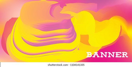 Modern colorful vector banner with gradient background. Colorful abstract geometric background. Template for banner, web page development, poster, flyer, magazine page, EPS10. Horizontal banner.