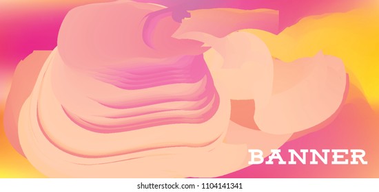 Modern colorful vector banner with gradient background. Colorful abstract geometric background. Template for banner, web page development, poster, flyer, magazine page, EPS10. Horizontal banner.