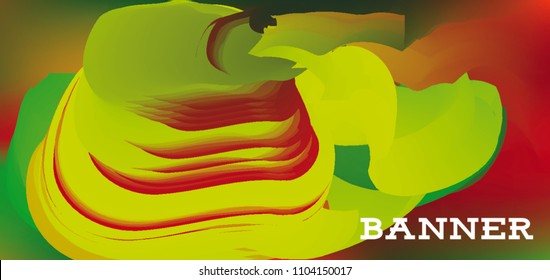 Modern colorful vector banner with gradient background. Colorful abstract geometric background. Template for banner, web page development, poster, flyer, magazine page, EPS10. Horizontal banner.