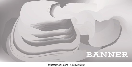 Modern colorful vector banner with gradient background. Colorful abstract geometric background. Template for banner, web page development, poster, flyer, magazine page, EPS10. Horizontal banner.