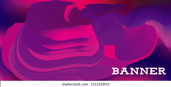 Modern colorful vector banner with gradient background. Colorful abstract geometric background. Template for banner, web page development, poster, flyer, magazine page, EPS10. Horizontal banner.
