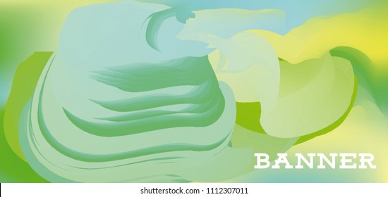 Modern colorful vector banner with gradient background. Colorful abstract geometric background. Template for banner, web page development, poster, flyer, magazine page, EPS10. Horizontal banner.