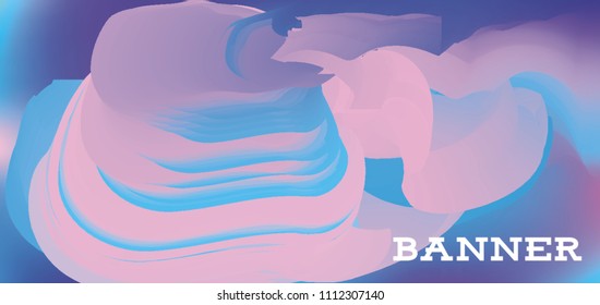 Modern colorful vector banner with gradient background. Colorful abstract geometric background. Template for banner, web page development, poster, flyer, magazine page, EPS10. Horizontal banner.