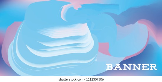 Modern colorful vector banner with gradient background. Colorful abstract geometric background. Template for banner, web page development, poster, flyer, magazine page, EPS10. Horizontal banner.