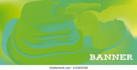 Modern colorful vector banner with gradient background. Colorful abstract geometric background. Template for banner, web page development, poster, flyer, magazine page, EPS10. Horizontal banner.