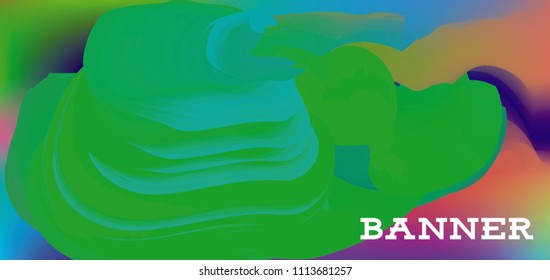 Modern colorful vector banner with gradient background. Colorful abstract geometric background. Template for banner, web page development, poster, flyer, magazine page, EPS10. Horizontal banner.