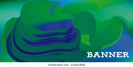 Modern colorful vector banner with gradient background. Colorful abstract geometric background. Template for banner, web page development, poster, flyer, magazine page, EPS10. Horizontal banner.