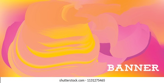 Modern colorful vector banner with gradient background. Colorful abstract geometric background. Template for banner, web page development, poster, flyer, magazine page, EPS10. Horizontal banner.