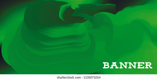 Modern colorful vector banner with gradient background. Colorful abstract geometric background. Template for banner, web page development, poster, flyer, magazine page, EPS10. Horizontal banner.