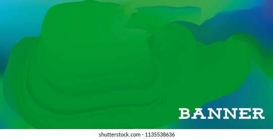 Modern colorful vector banner with gradient background. Colorful abstract geometric background. Template for banner, web page development, poster, flyer, magazine page, EPS10. Horizontal banner.