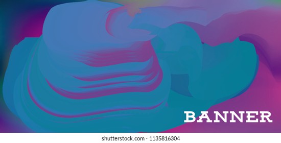 Modern colorful vector banner with gradient background. Colorful abstract geometric background. Template for banner, web page development, poster, flyer, magazine page, EPS10. Horizontal banner.