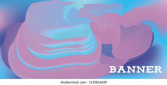 Modern colorful vector banner with gradient background. Colorful abstract geometric background. Template for banner, web page development, poster, flyer, magazine page, EPS10. Horizontal banner.