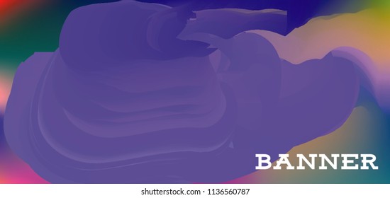 Modern colorful vector banner with gradient background. Colorful abstract geometric background. Template for banner, web page development, poster, flyer, magazine page, EPS10. Horizontal banner.