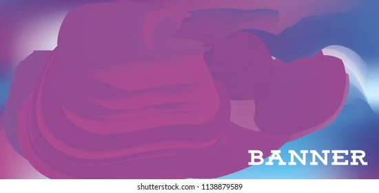 Modern colorful vector banner with gradient background. Colorful abstract geometric background. Template for banner, web page development, poster, flyer, magazine page, EPS10. Horizontal banner.