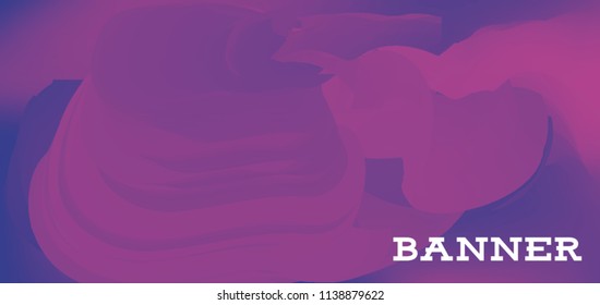Modern colorful vector banner with gradient background. Colorful abstract geometric background. Template for banner, web page development, poster, flyer, magazine page, EPS10. Horizontal banner.
