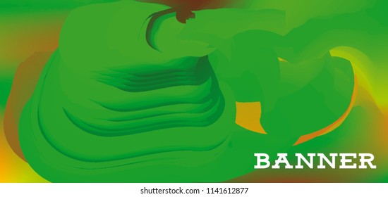 Modern colorful vector banner with gradient background. Colorful abstract geometric background. Template for banner, web page development, poster, flyer, magazine page, EPS10. Horizontal banner.