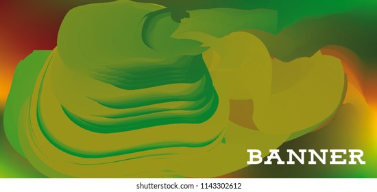Modern colorful vector banner with gradient background. Colorful abstract geometric background. Template for banner, web page development, poster, flyer, magazine page, EPS10. Horizontal banner.