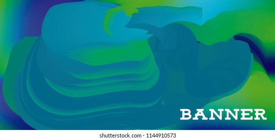 Modern colorful vector banner with gradient background. Colorful abstract geometric background. Template for banner, web page development, poster, flyer, magazine page, EPS10. Horizontal banner.