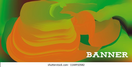 Modern colorful vector banner with gradient background. Colorful abstract geometric background. Template for banner, web page development, poster, flyer, magazine page, EPS10. Horizontal banner.