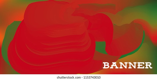 Modern colorful vector banner with gradient background. Colorful abstract geometric background. Template for banner, web page development, poster, flyer, magazine page, EPS10. Horizontal banner.