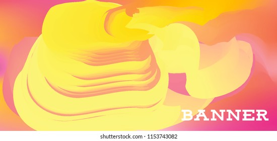 Modern colorful vector banner with gradient background. Colorful abstract geometric background. Template for banner, web page development, poster, flyer, magazine page, EPS10. Horizontal banner.