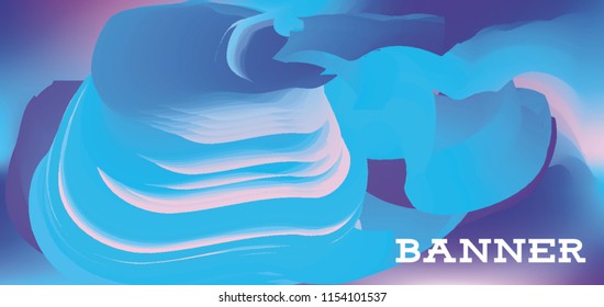 Modern colorful vector banner with gradient background. Colorful abstract geometric background. Template for banner, web page development, poster, flyer, magazine page, EPS10. Horizontal banner.